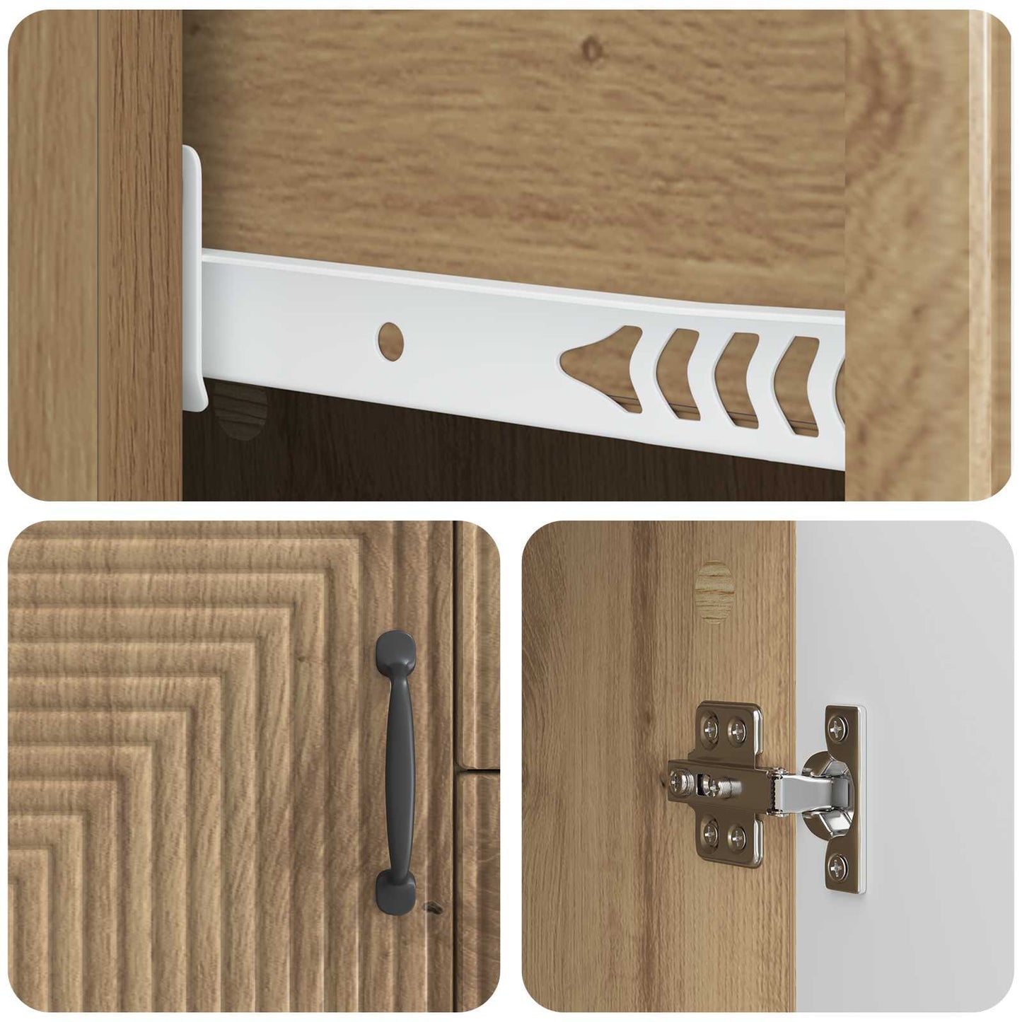 vidaXL Sideboard Artisan Oak 89 x 34.5 x 60 cm Engineered Wood
