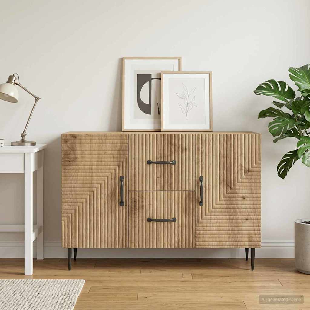vidaXL Sideboard Artisan Oak 89 x 34.5 x 60 cm Engineered Wood