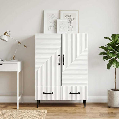 vidaXL Sideboard with Drawer White 66 x 34.5 x 95 cm Engineered Wood