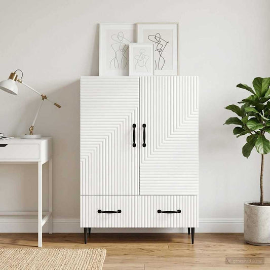 vidaXL Sideboard White 66 x 34.5 x 95 cm Engineered Wood