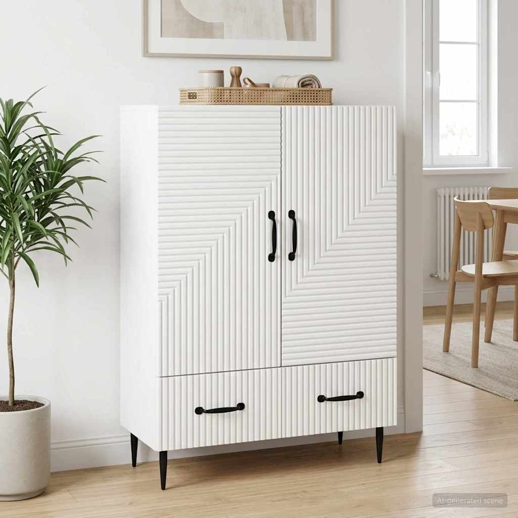 vidaXL Sideboard with Drawer White 66 x 34.5 x 95 cm Engineered Wood