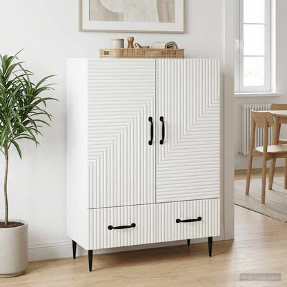 vidaXL Sideboard with Drawer White 66 x 34.5 x 95 cm Engineered Wood
