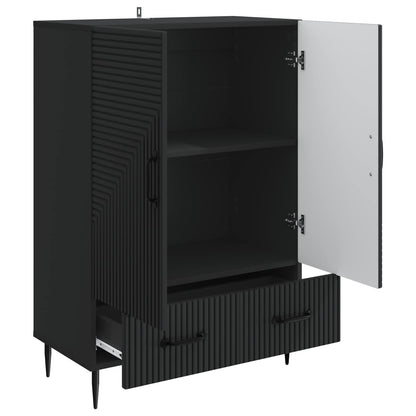 vidaXL Sideboard with Drawer Black 66 x 34.5 x 95 cm Engineered Wood