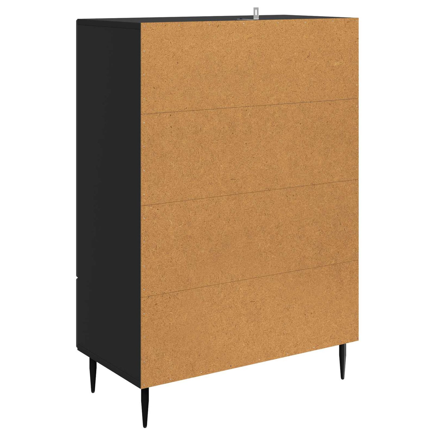 vidaXL Sideboard with Drawer Black 66 x 34.5 x 95 cm Engineered Wood
