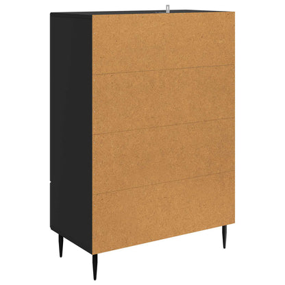 vidaXL Sideboard with Drawer Black 66 x 34.5 x 95 cm Engineered Wood
