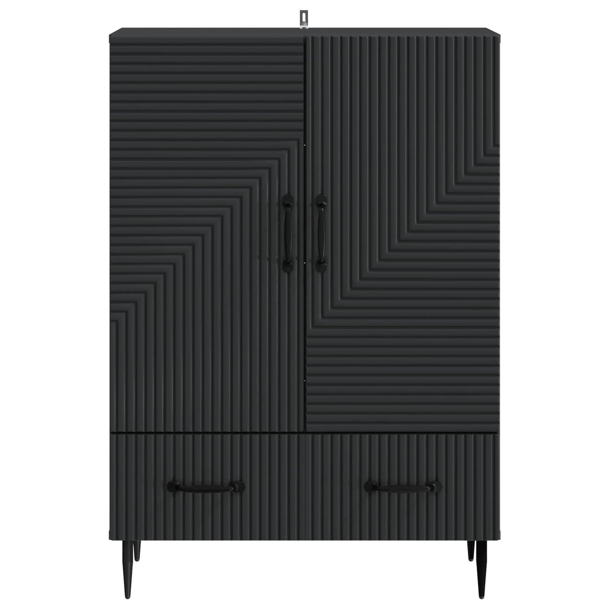 vidaXL Sideboard with Drawer Black 66 x 34.5 x 95 cm Engineered Wood