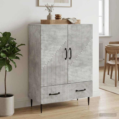 vidaXL Sideboard Concrete Grey 66 x 34.5 x 95 cm Engineered Wood