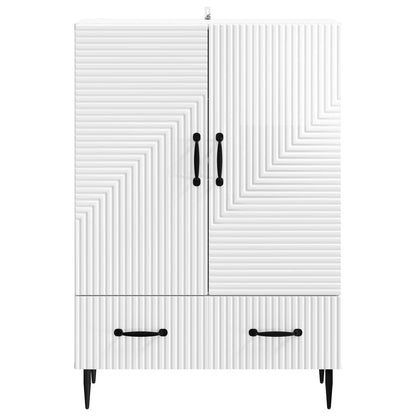 vidaXL Sideboard High Gloss White 66 x 34.5 x 95 cm Engineered Wood