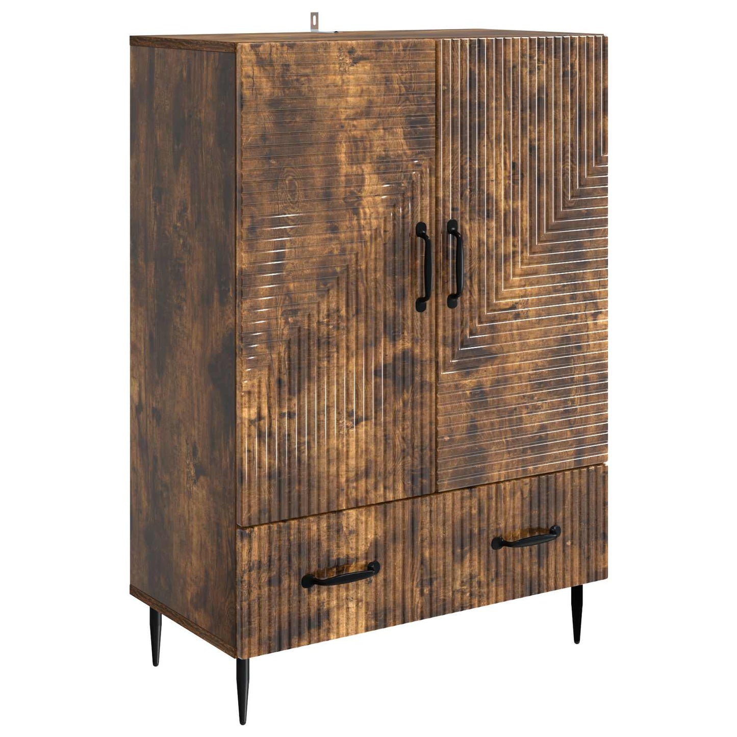 vidaXL Sideboard Smoked Oak 66 x 34.5 x 95 cm Engineered Wood