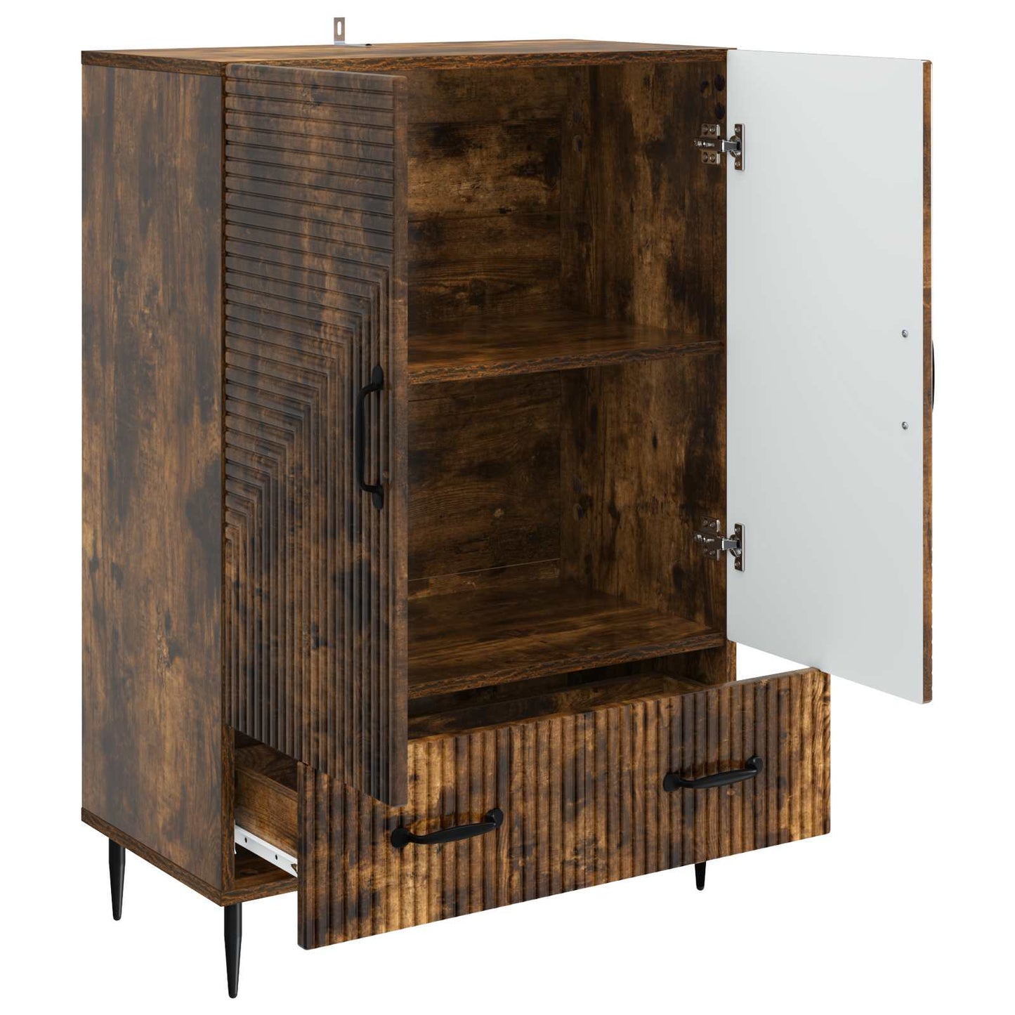 vidaXL Sideboard Smoked Oak 66 x 34.5 x 95 cm Engineered Wood