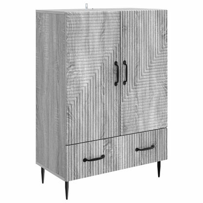 vidaXL Sideboard Grey Sonoma 66 x 34.5 x 95 cm Engineered Wood