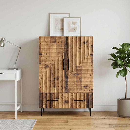 vidaXL Sideboard Old Wood 66 x 34.5 x 95 cm Engineered Wood