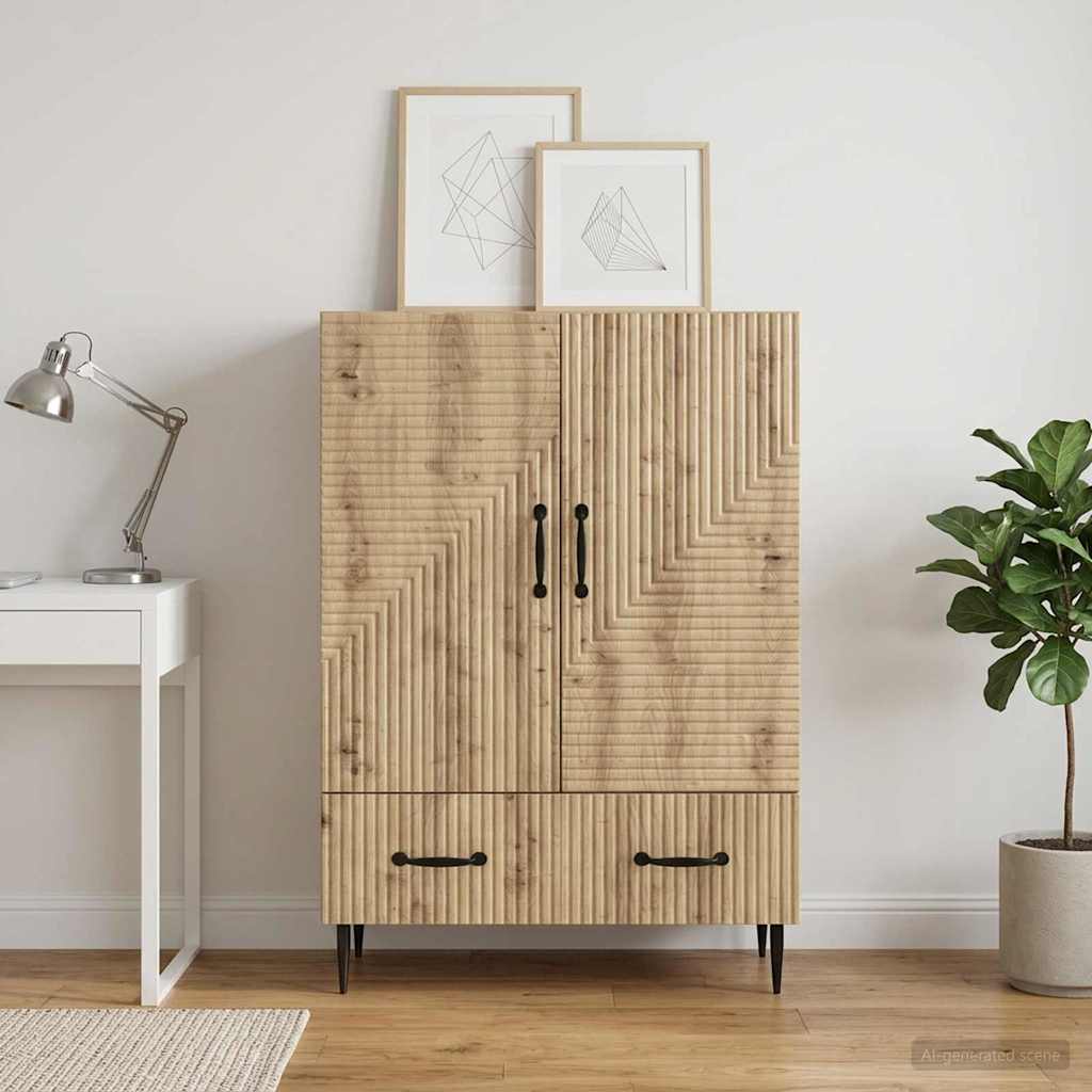 vidaXL Sideboard Artisan Oak 66 x 34.5 x 95 cm Engineered Wood