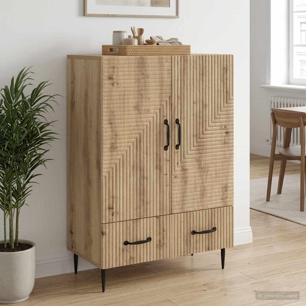 vidaXL Sideboard Artisan Oak 66 x 34.5 x 95 cm Engineered Wood