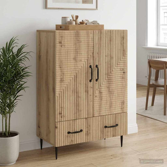 vidaXL Sideboard Artisan Oak 66 x 34.5 x 95 cm Engineered Wood