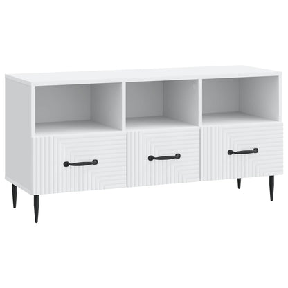 vidaXL TV Cabinet with Drawer White 102 x 34.5 x 50 cm Engineered Wood