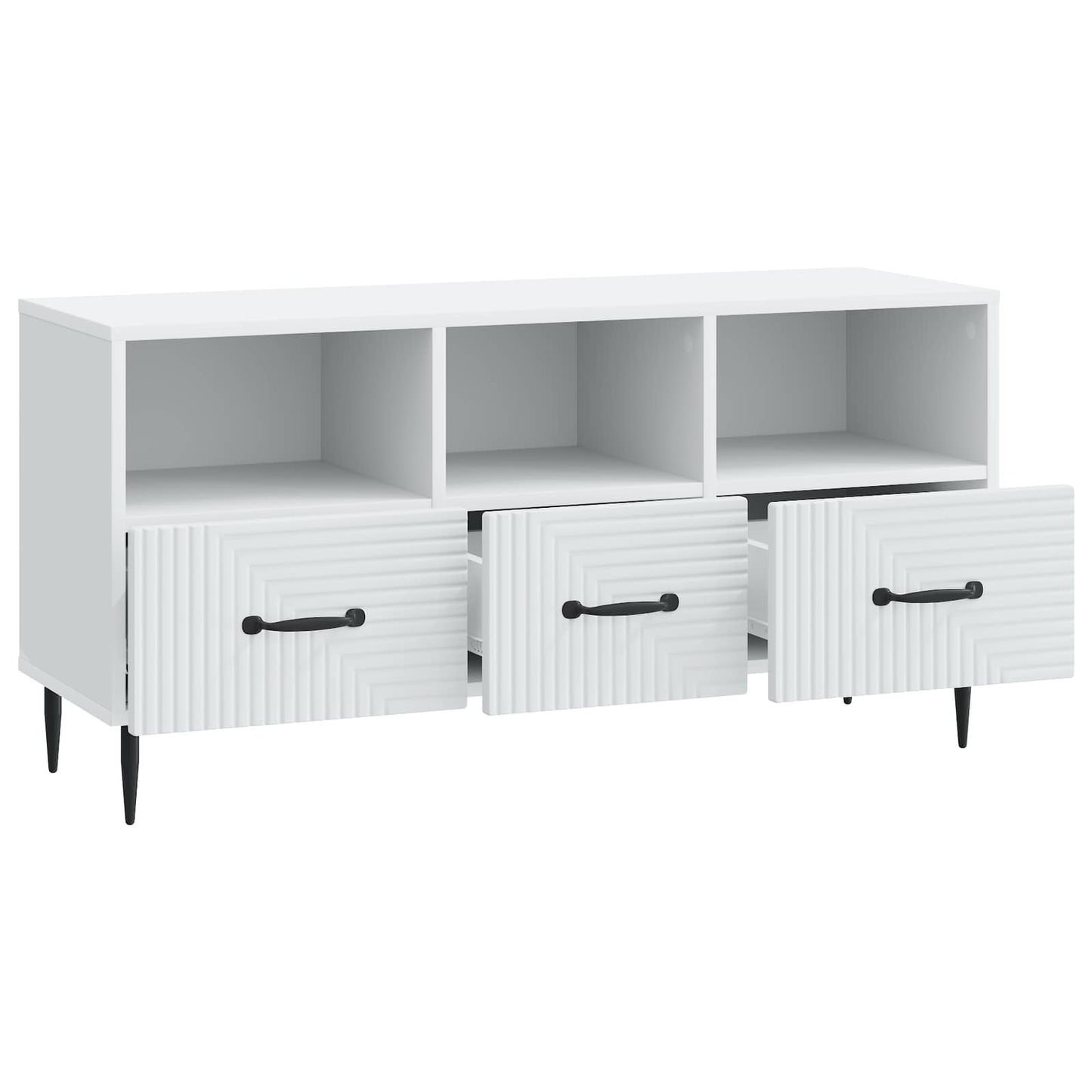 vidaXL TV Cabinet with Drawer White 102 x 34.5 x 50 cm Engineered Wood