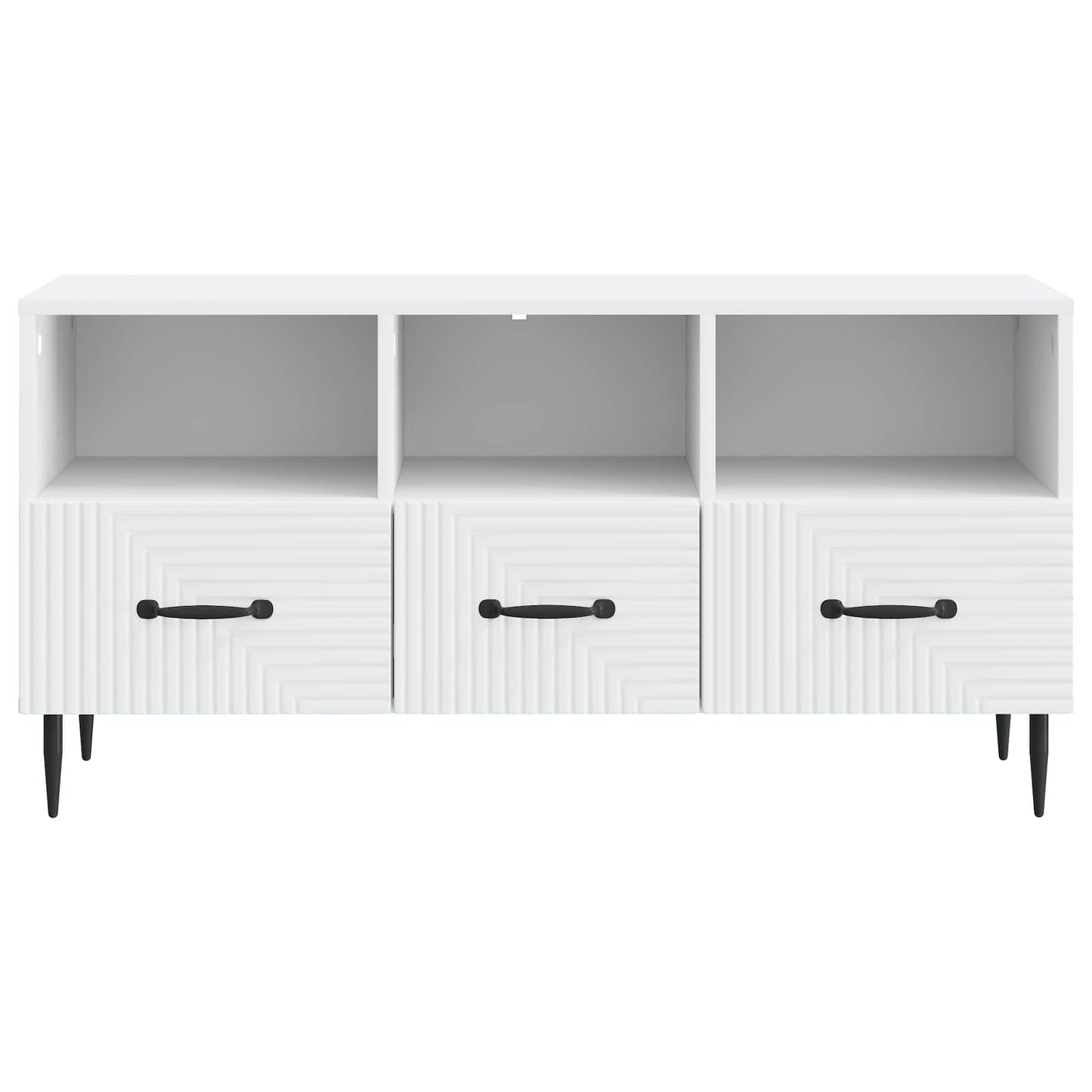 vidaXL TV Cabinet with Drawer White 102 x 34.5 x 50 cm Engineered Wood