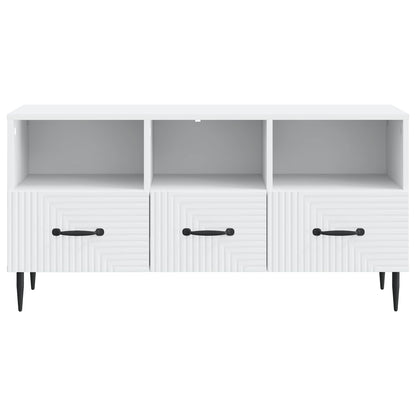 vidaXL TV Cabinet with Drawer White 102 x 34.5 x 50 cm Engineered Wood