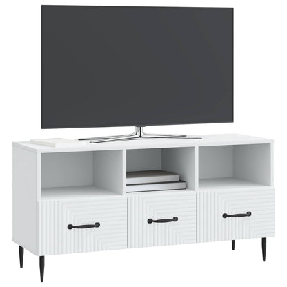vidaXL TV Cabinet with Drawer White 102 x 34.5 x 50 cm Engineered Wood
