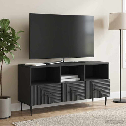 vidaXL TV Cabinet with Drawer Black 102 x 34.5 x 50 cm Engineered Wood
