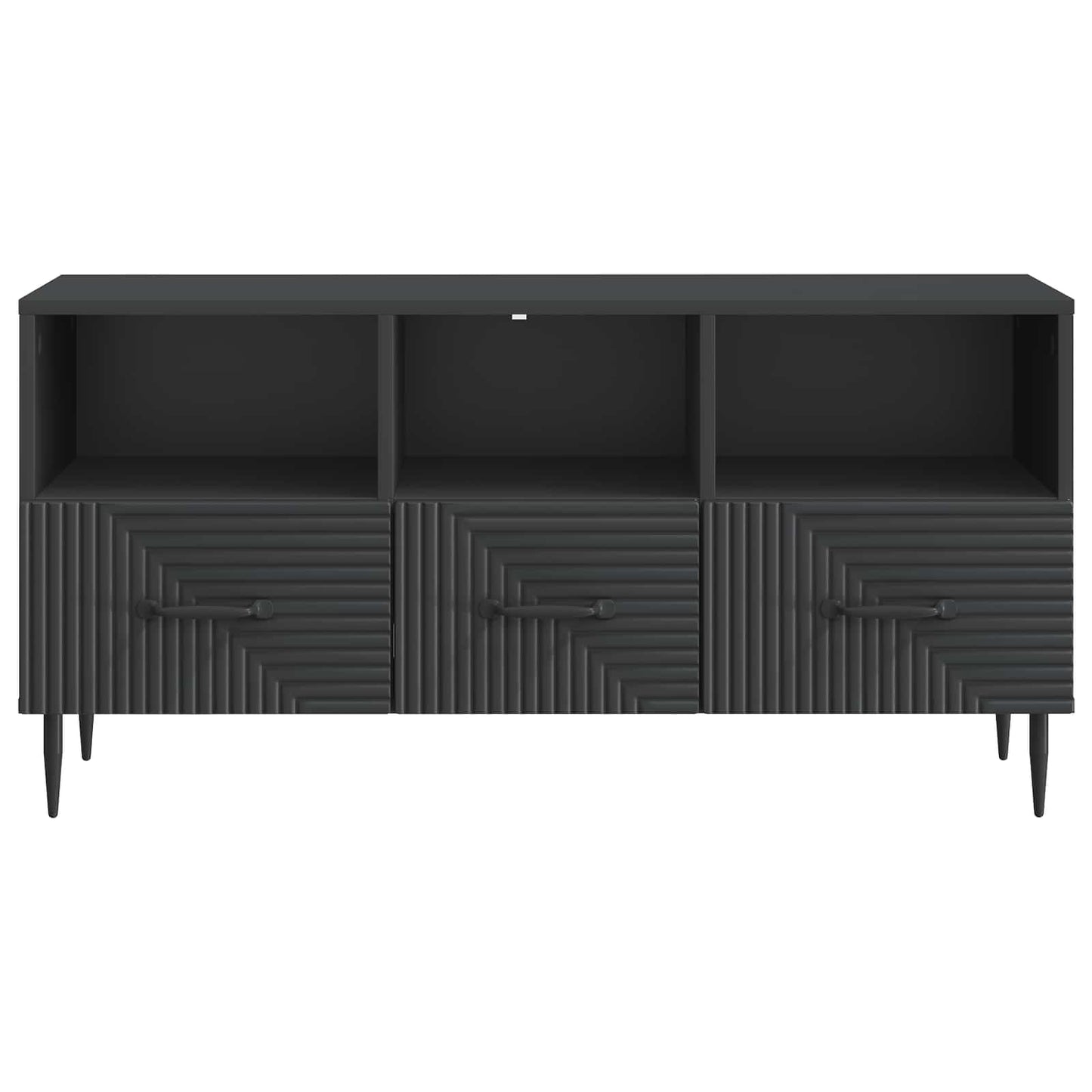 vidaXL TV Cabinet with Drawer Black 102 x 34.5 x 50 cm Engineered Wood