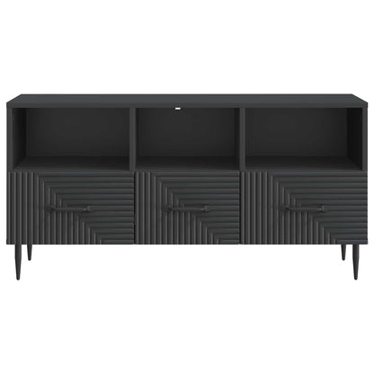 vidaXL TV Cabinet with Drawer Black 102 x 34.5 x 50 cm Engineered Wood