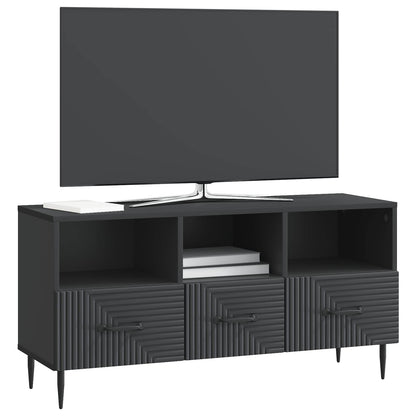 vidaXL TV Cabinet with Drawer Black 102 x 34.5 x 50 cm Engineered Wood