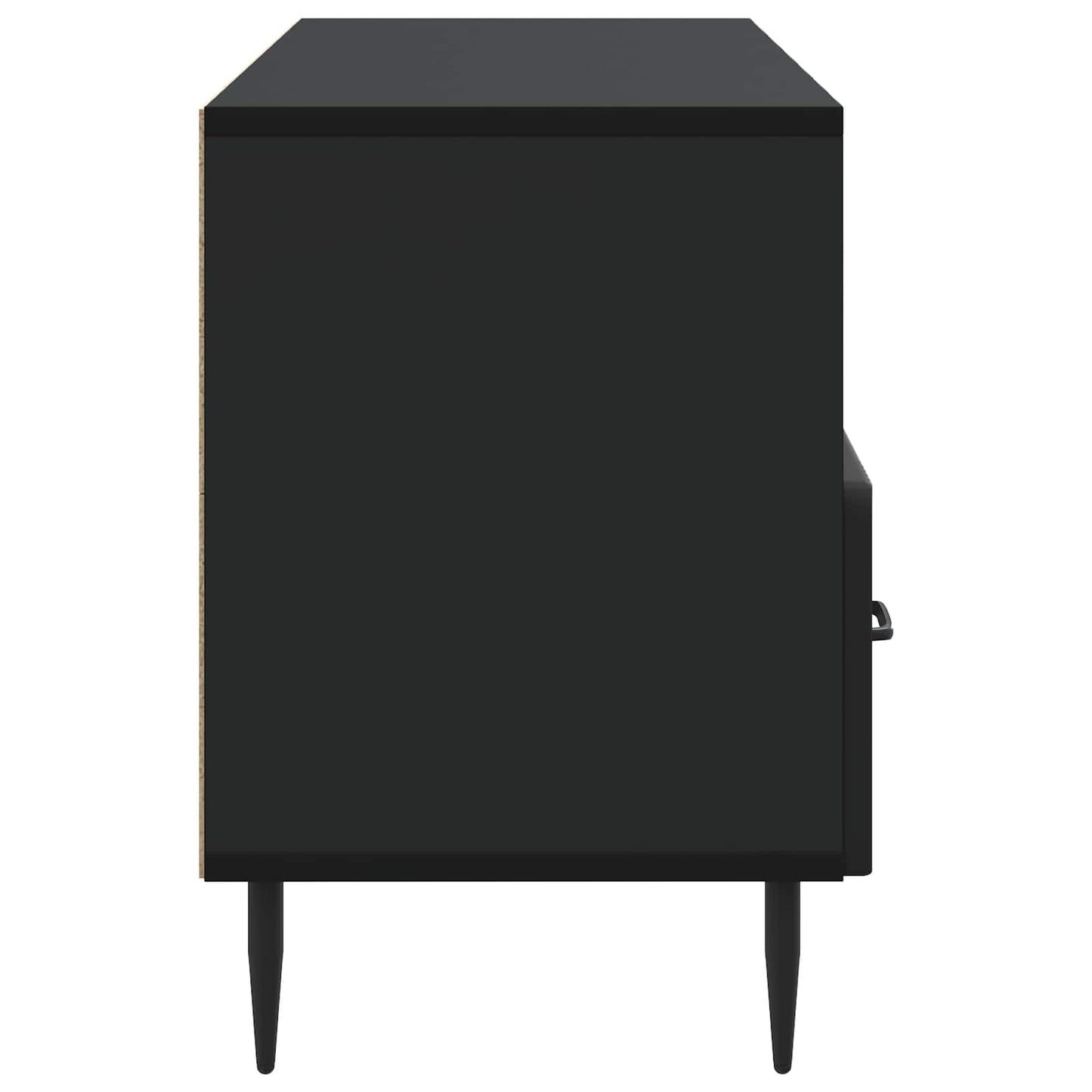 vidaXL TV Cabinet with Drawer Black 102 x 34.5 x 50 cm Engineered Wood