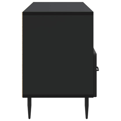 vidaXL TV Cabinet with Drawer Black 102 x 34.5 x 50 cm Engineered Wood
