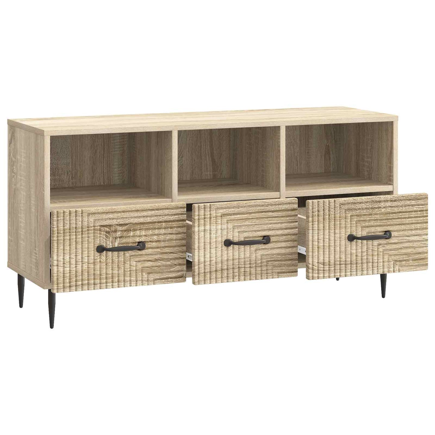 vidaXL TV Cabinet Sonoma Oak 102 x 34.5 x 50 cm Engineered Wood