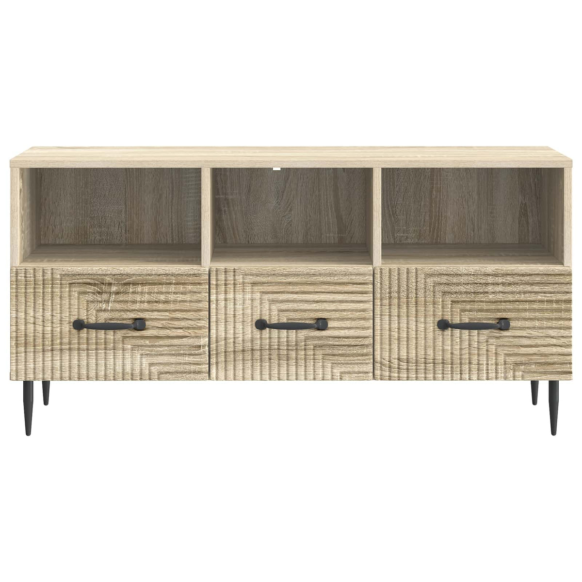 vidaXL TV Cabinet Sonoma Oak 102 x 34.5 x 50 cm Engineered Wood