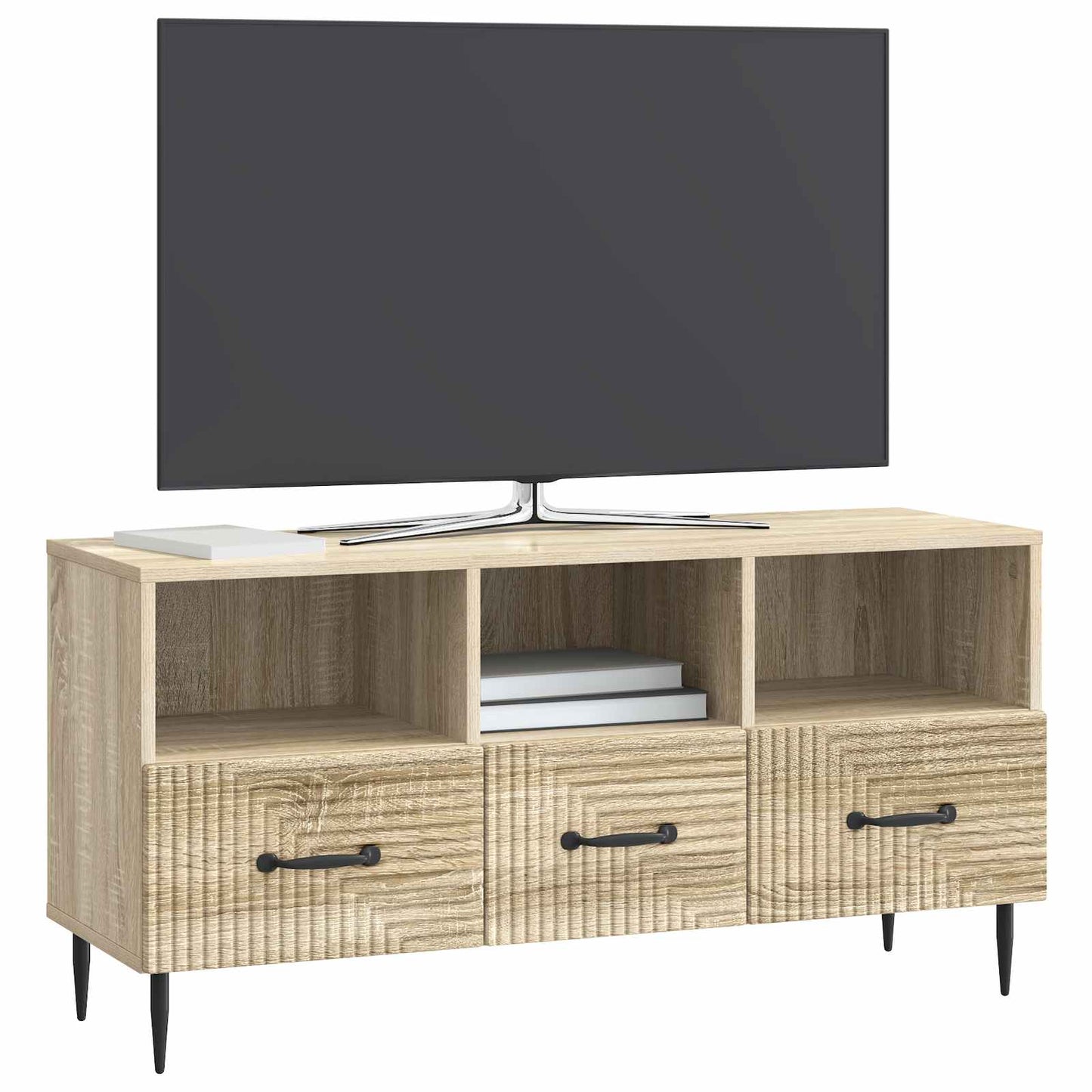 vidaXL TV Cabinet Sonoma Oak 102 x 34.5 x 50 cm Engineered Wood