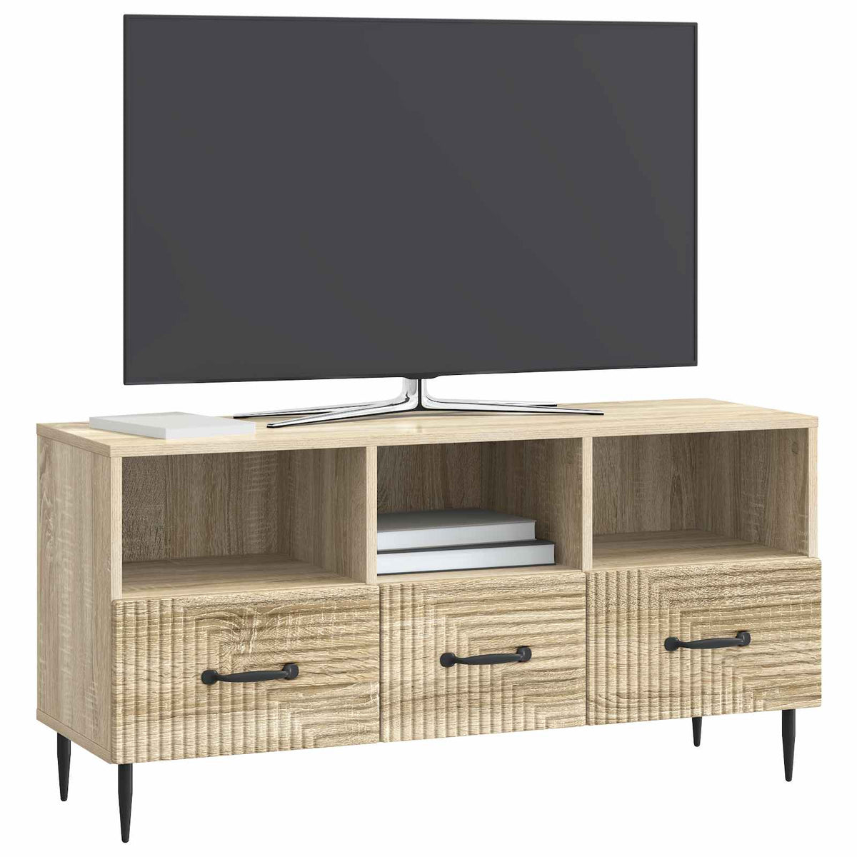 vidaXL TV Cabinet Sonoma Oak 102 x 34.5 x 50 cm Engineered Wood