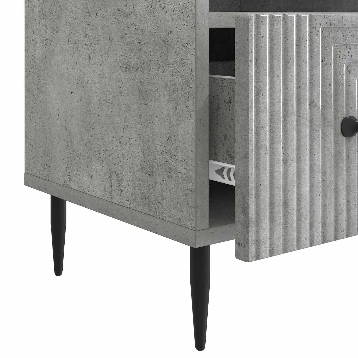 vidaXL TV Cabinet Concrete Grey 102 x 34.5 x 50 cm Engineered Wood