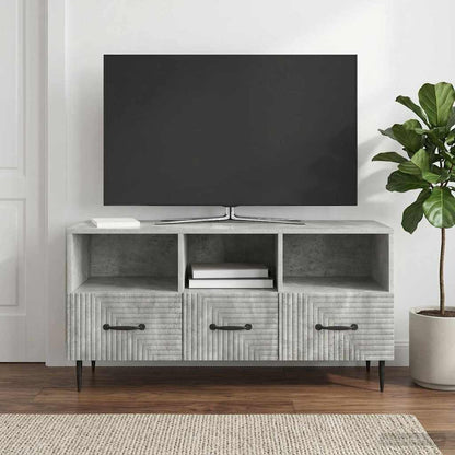 vidaXL TV Cabinet Concrete Grey 102 x 34.5 x 50 cm Engineered Wood