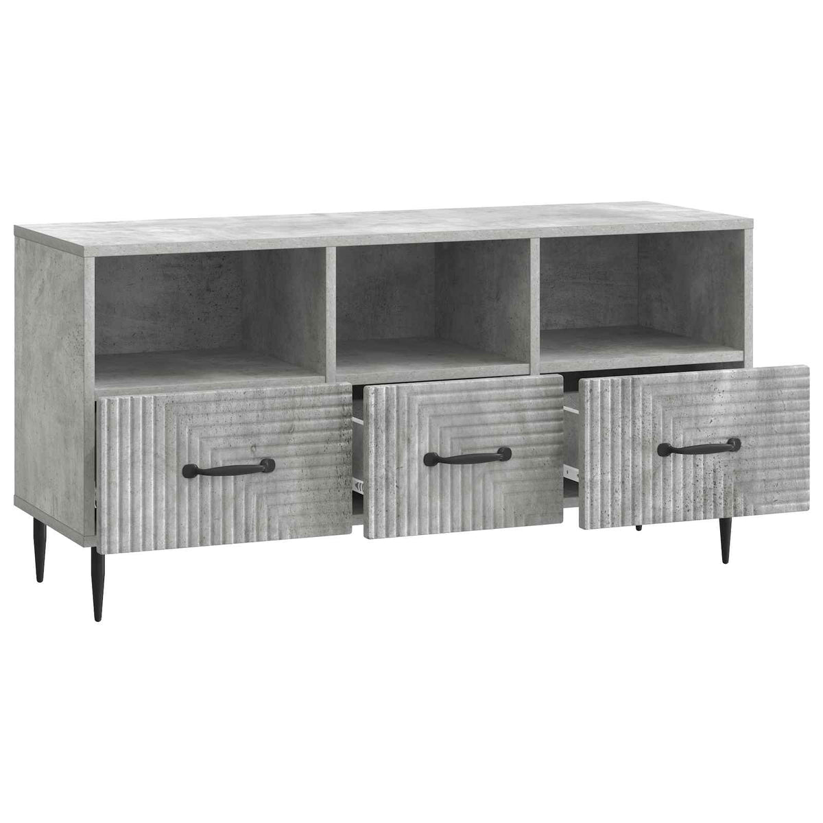 vidaXL TV Cabinet Concrete Grey 102 x 34.5 x 50 cm Engineered Wood