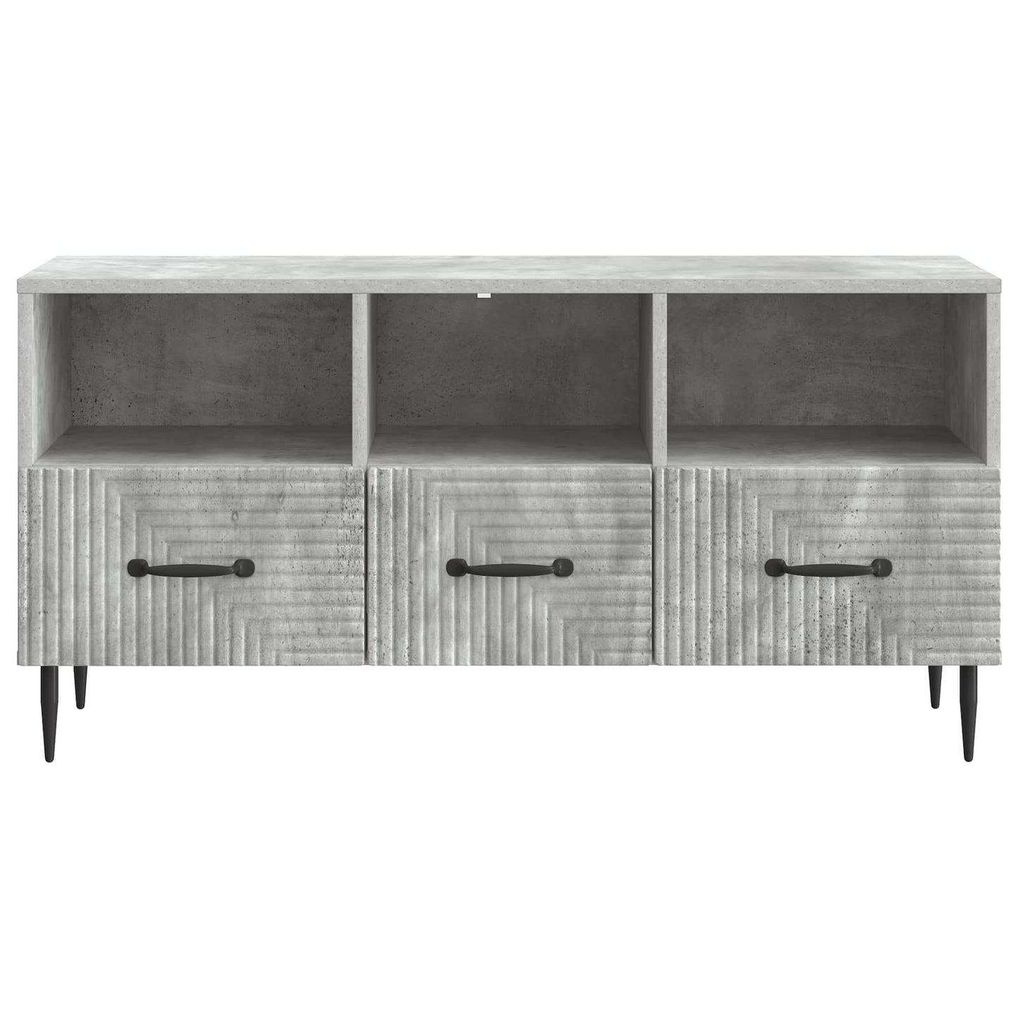 vidaXL TV Cabinet Concrete Grey 102 x 34.5 x 50 cm Engineered Wood