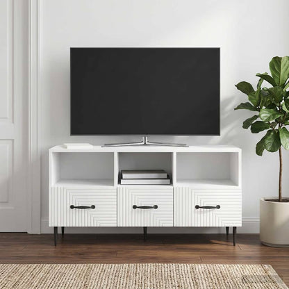 vidaXL TV Cabinet High Gloss White 102 x 34.5 x 50 cm Engineered Wood