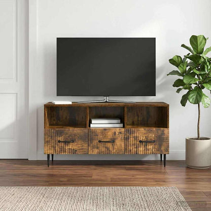 vidaXL TV Cabinet Smoked Oak 102 x 34.5 x 50 cm Engineered Wood
