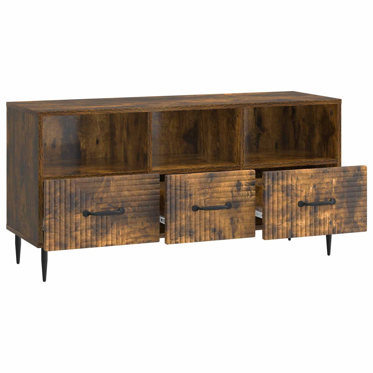 vidaXL TV Cabinet Smoked Oak 102 x 34.5 x 50 cm Engineered Wood
