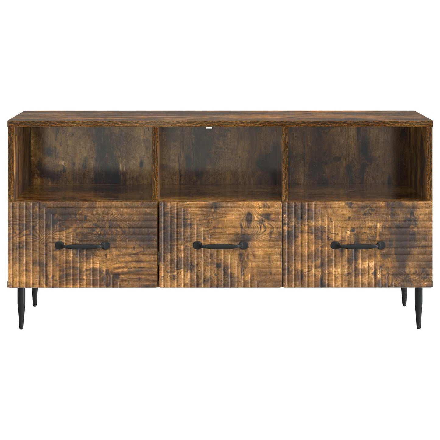 vidaXL TV Cabinet Smoked Oak 102 x 34.5 x 50 cm Engineered Wood