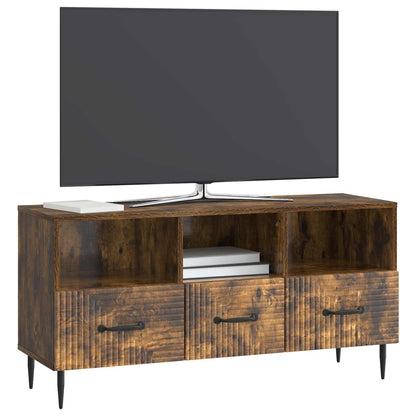 vidaXL TV Cabinet Smoked Oak 102 x 34.5 x 50 cm Engineered Wood