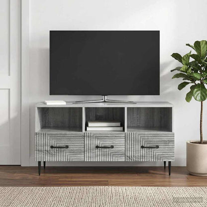 vidaXL TV Cabinet Grey Sonoma 102 x 34.5 x 50 cm Engineered Wood