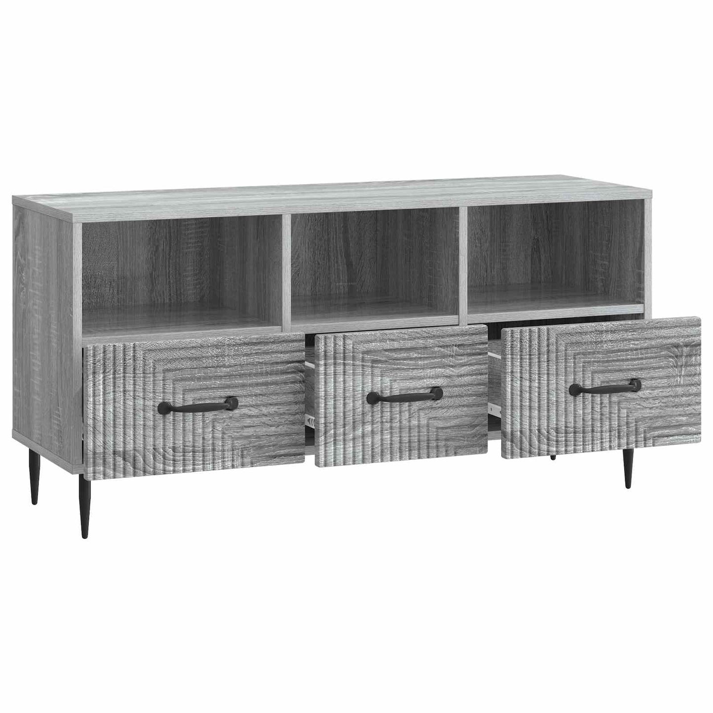 vidaXL TV Cabinet Grey Sonoma 102 x 34.5 x 50 cm Engineered Wood