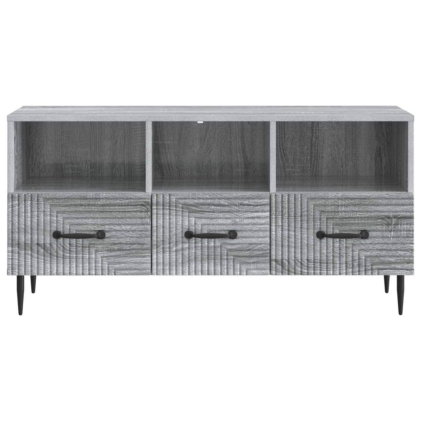vidaXL TV Cabinet Grey Sonoma 102 x 34.5 x 50 cm Engineered Wood