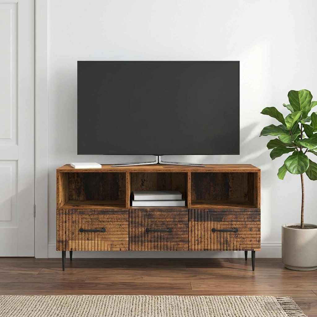 vidaXL TV Cabinet Old Wood 102 x 34.5 x 50 cm Engineered Wood