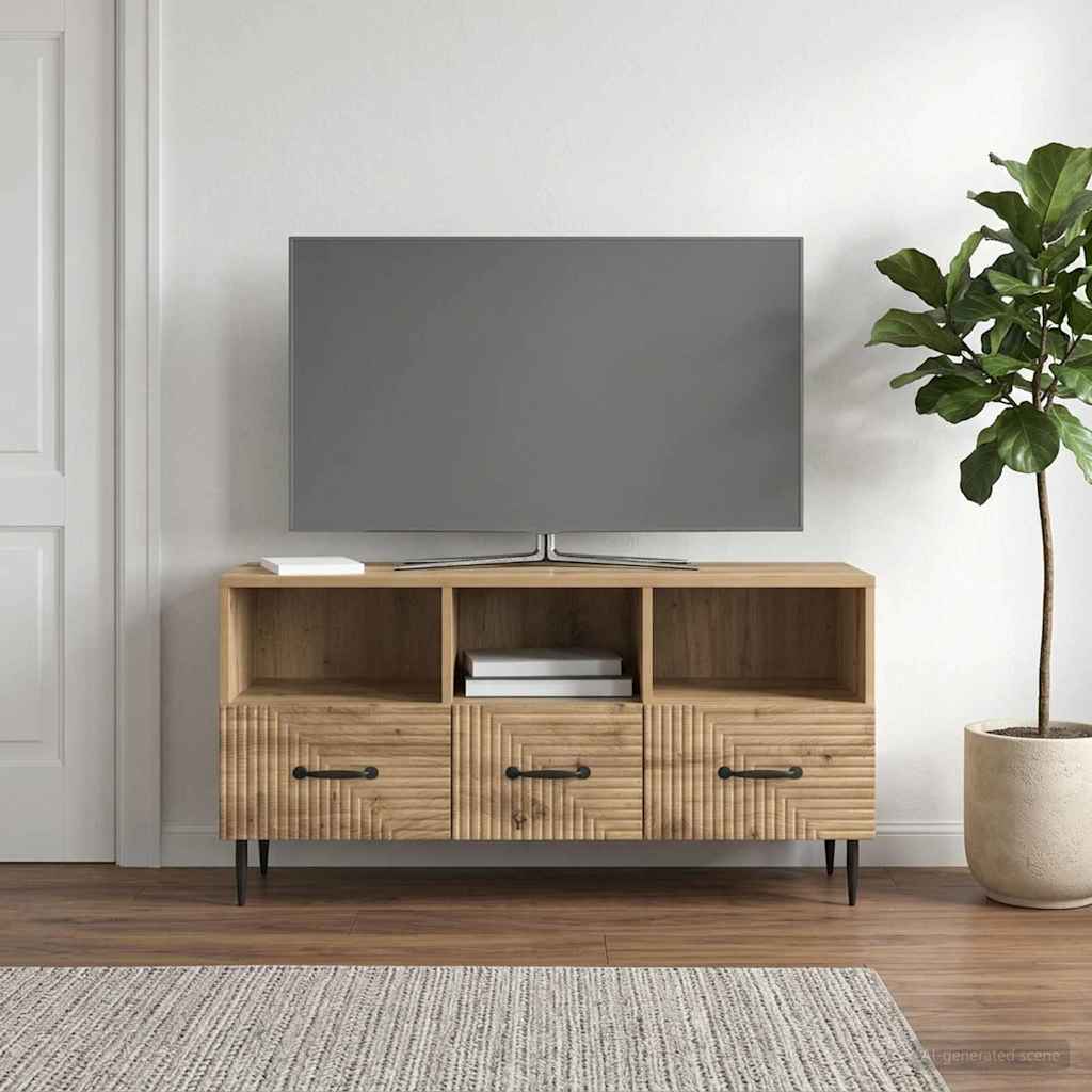 vidaXL TV Cabinet 102 x 34.5 x 50 cm Artisan Oak Engineered Wood