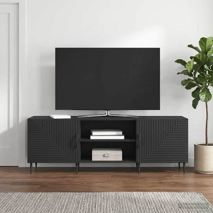 vidaXL TV Cabinet Black 150 x 31 x 50 cm Engineered Wood