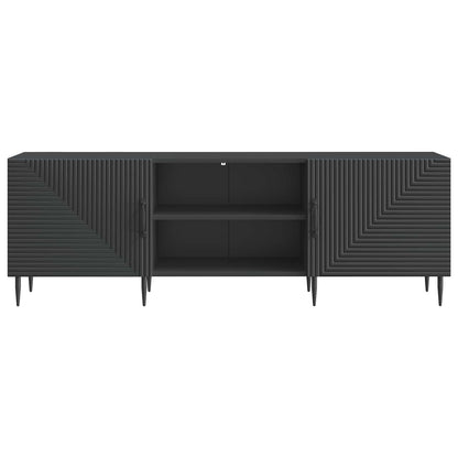 vidaXL TV Cabinet Black 150 x 31 x 50 cm Engineered Wood